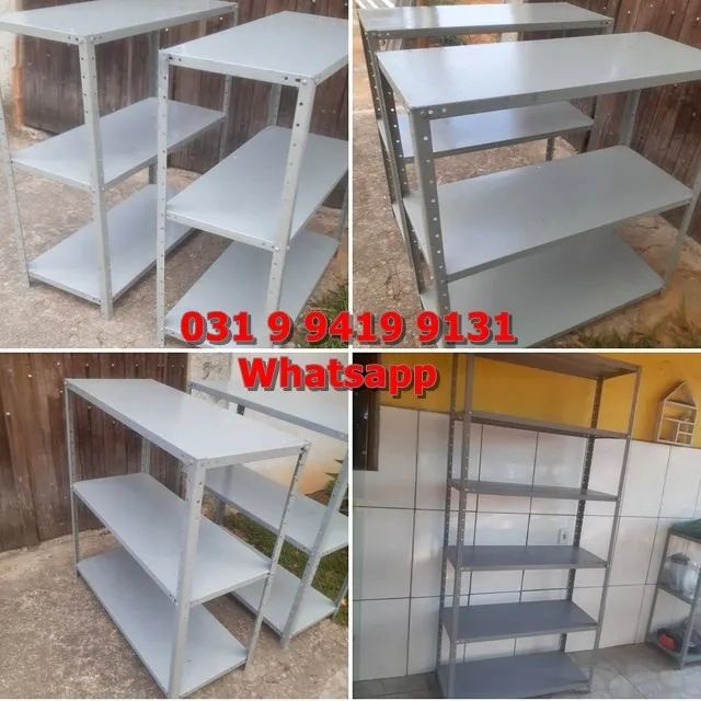 Estante de 1 Metro de Altura Funda 40cm de Profundidade com 3 Divisórias - Frete Grátis - Foto 3