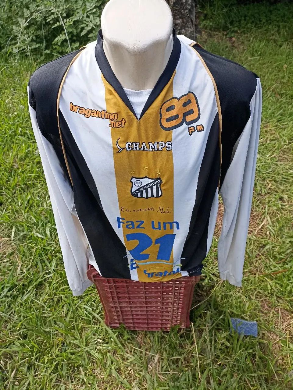 Camisa de Time Bragantino 2009 manga longa 