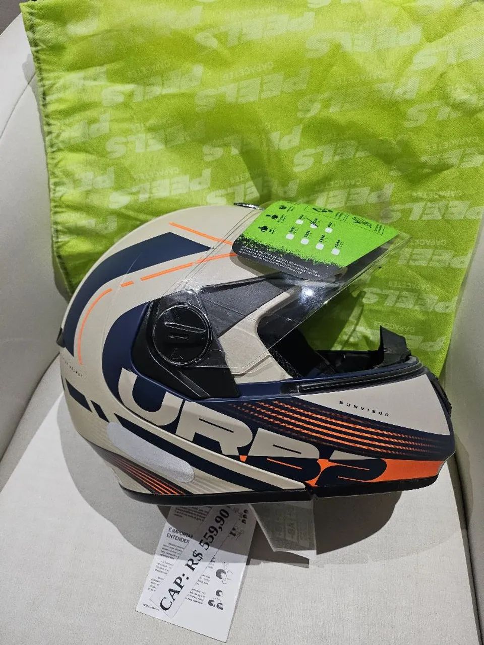 Capacete Peels Urb2 robocop (com viseira solar) - Foto 5