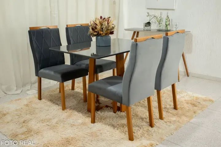 Mesa de Jantar Pedro  1,20m  4 Cadeiras   Pronta Entrega!  RF - Foto 2