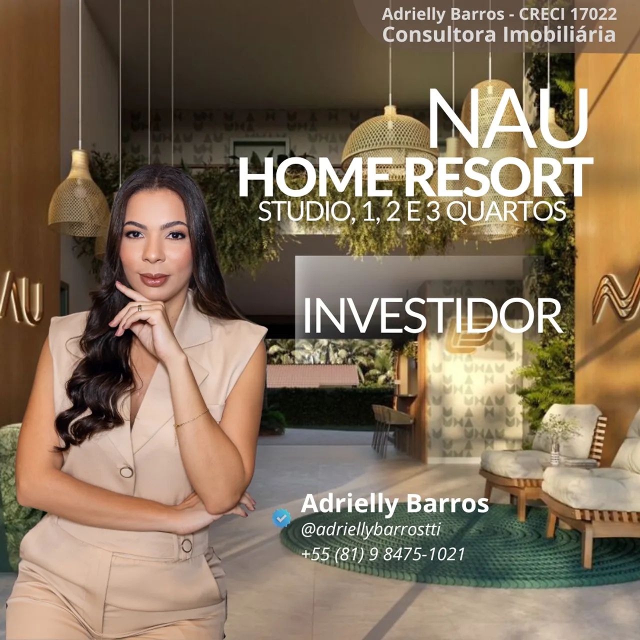 Flat em Carneiros | NAU | Studio, 1, 2  e 3 quartos | Praia dos Carneiros -