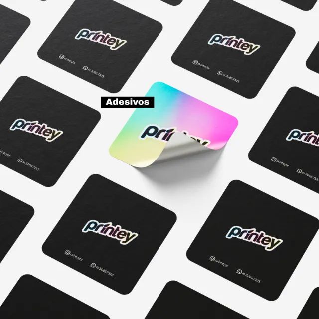 Adesivos com recorte eletrônico personalizado com sua logomarca
