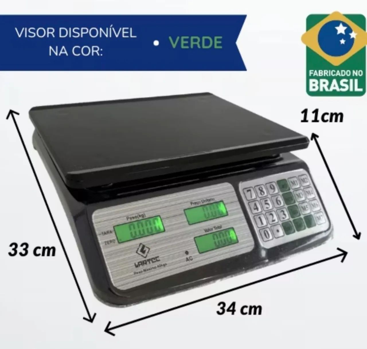 Balança digital 40 kg Black Style com bateria 