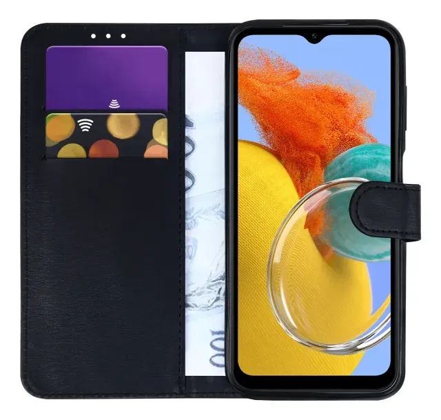 Capinha Capa Case Carteira Couro Para Galaxy A14  - Foto 3