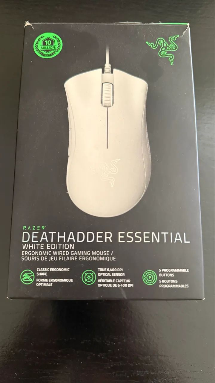 Mouse Gamer Razer Deathadder Essential White Edition