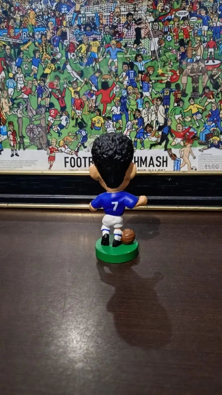 Mini craque, raro, importado, marca Prostars, Mané Garrincha, Brasil 1958. - Foto 5