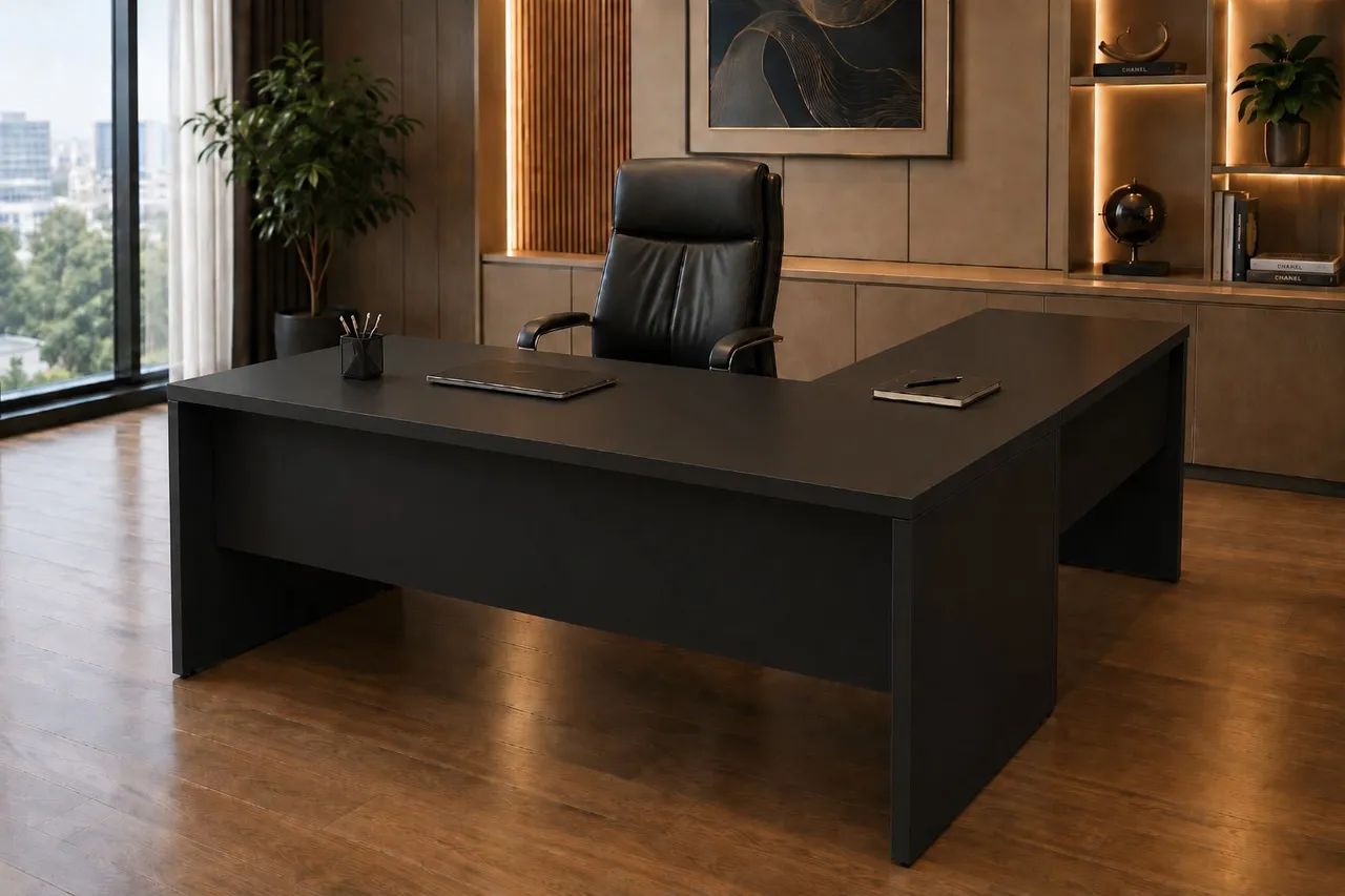Mesa pra escritório MDF. Em L em MDF 