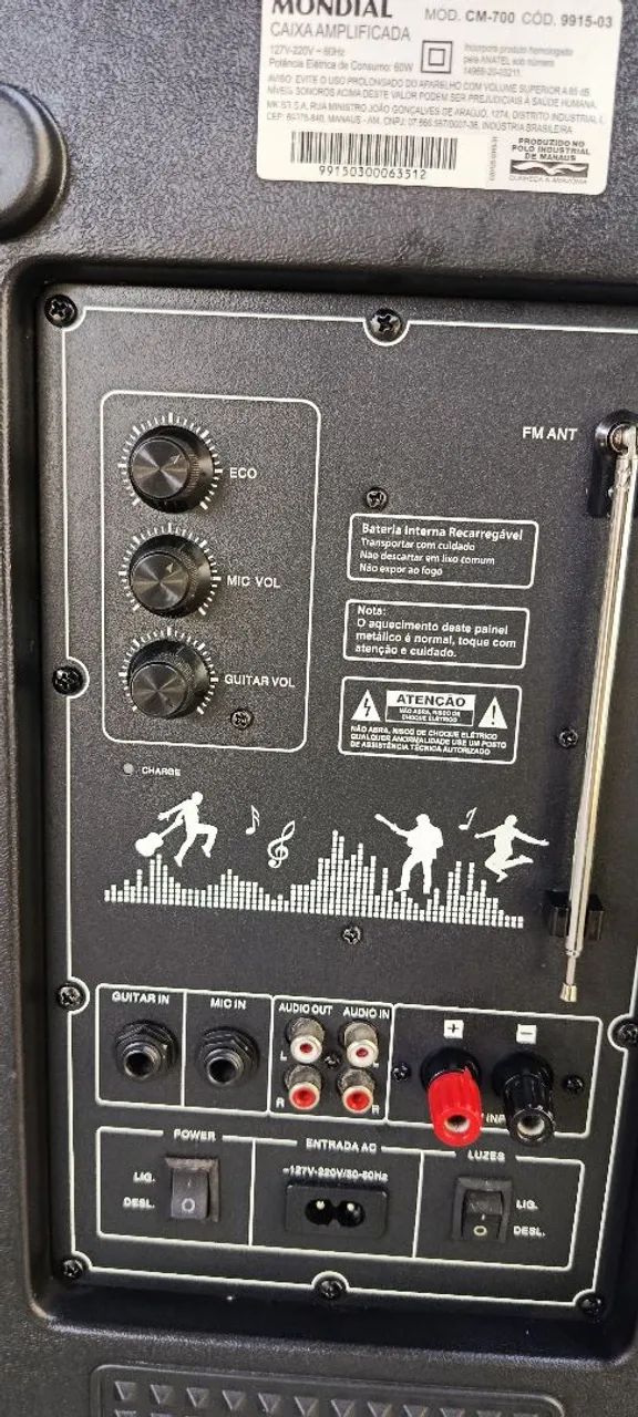 Caixa de som Bluetooth MONDIAL CM 700 - Foto 4