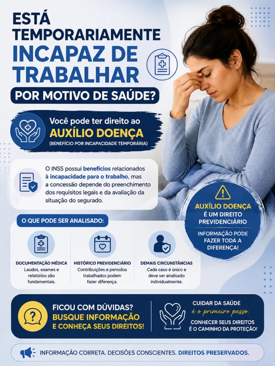 Está incapaz de trabalhar? 