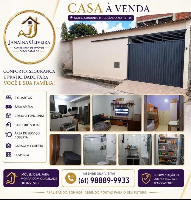 CASA DE 2 QUARTOS NA CIDADE DO SOL ,CEILÂNDIA-DF  