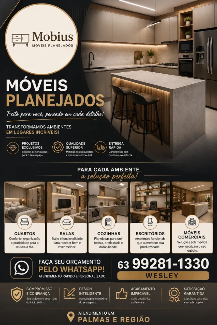 Móveis planejados com alto padrão de qualidade!