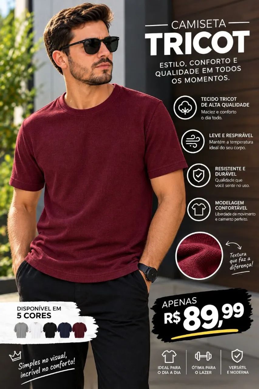 Camisa Tricot Masculina Chipper 
