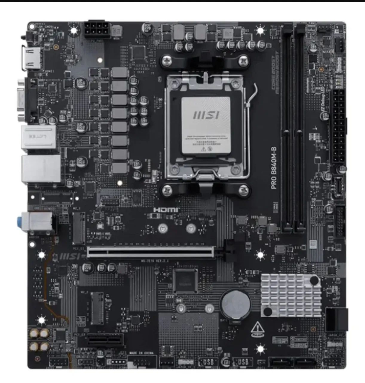 Placa-mãe MSI PRO B840M-B AM5 - Nova - Foto 3