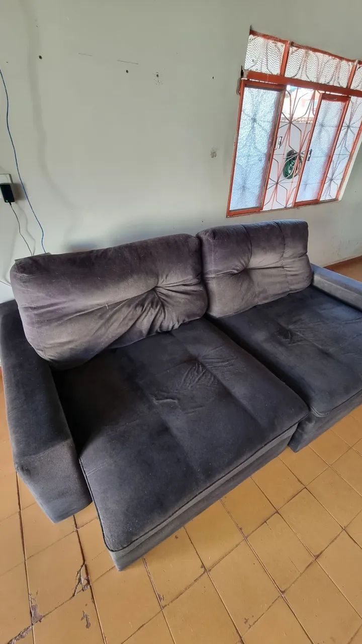 Sofá 4 Lugares em Suede - Foto 3