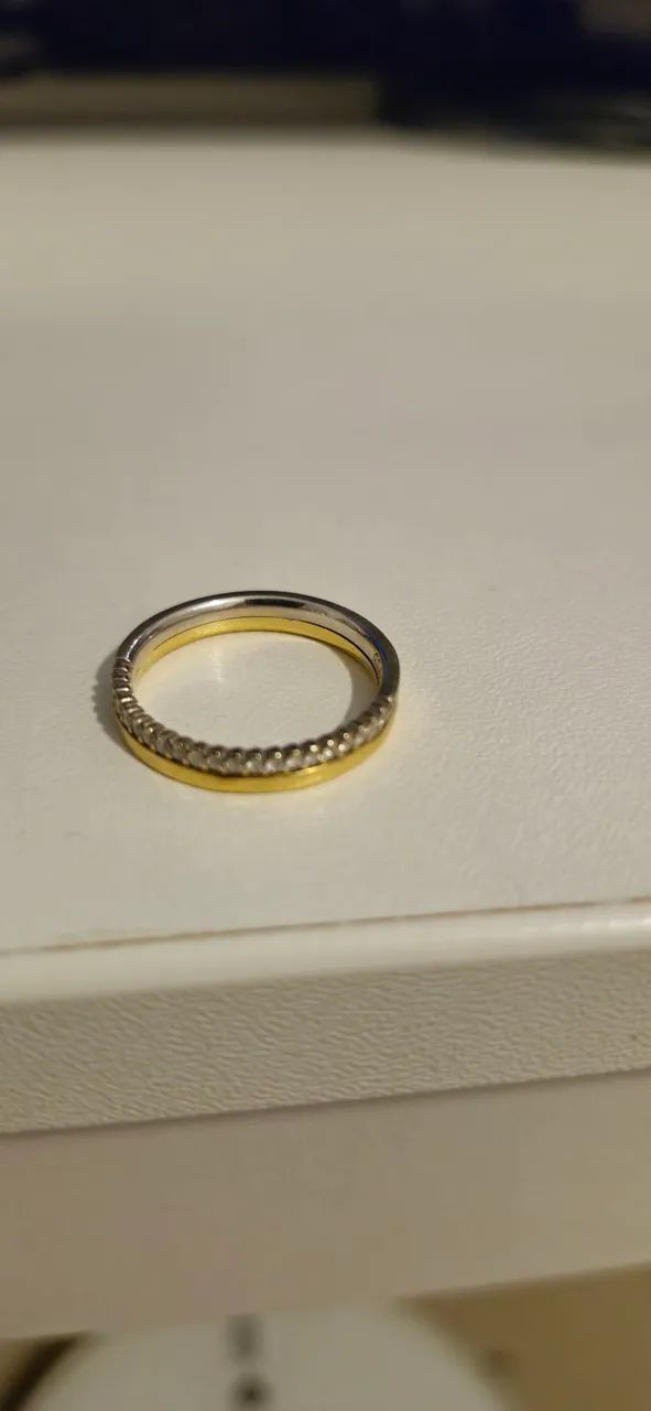 Aliança Vivara Essence Original - Ouro 18k e Diamantes - Aro 17 - Foto 2