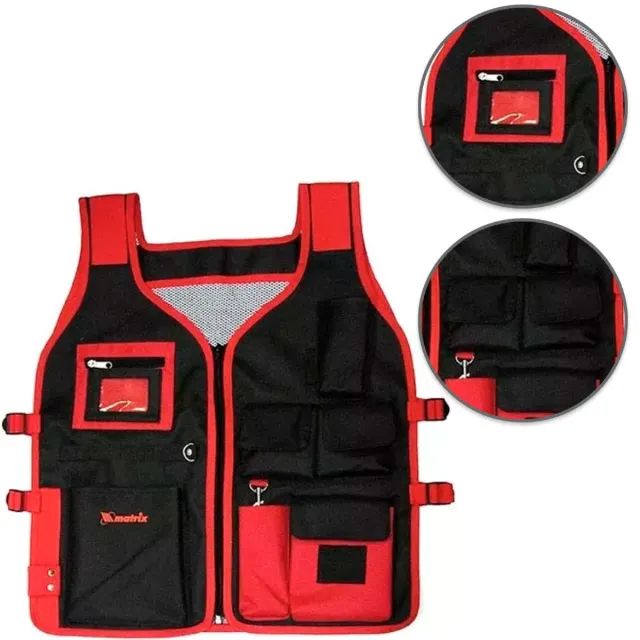 Colete Multiuso Porta Ferramenta MTX 600mm - 7 Bolsos Divisões _ FE16 - Foto 4