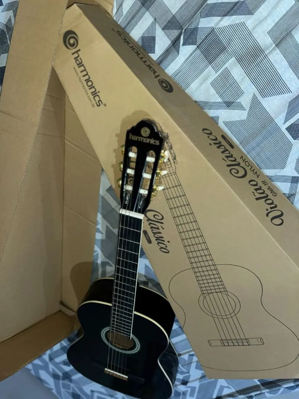 Violão harmonics nylon preto  - Foto 2