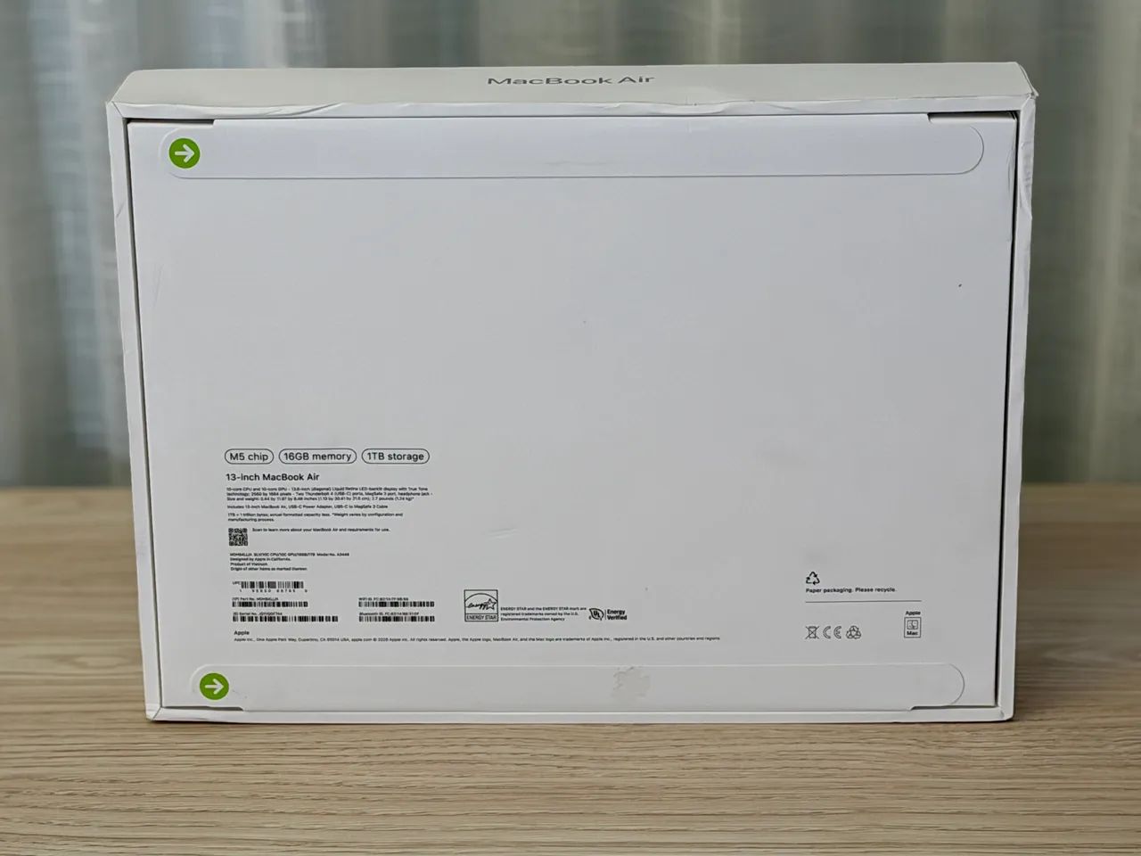 MacBook Air 13 Polegadas M5 16GB 1TB SSD Prata - Novo - Pronta