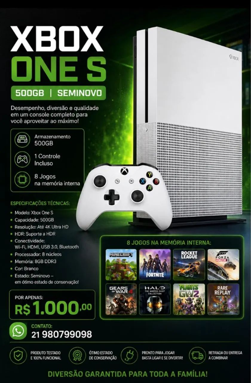 Vídeo game x box one slim white - Foto 4