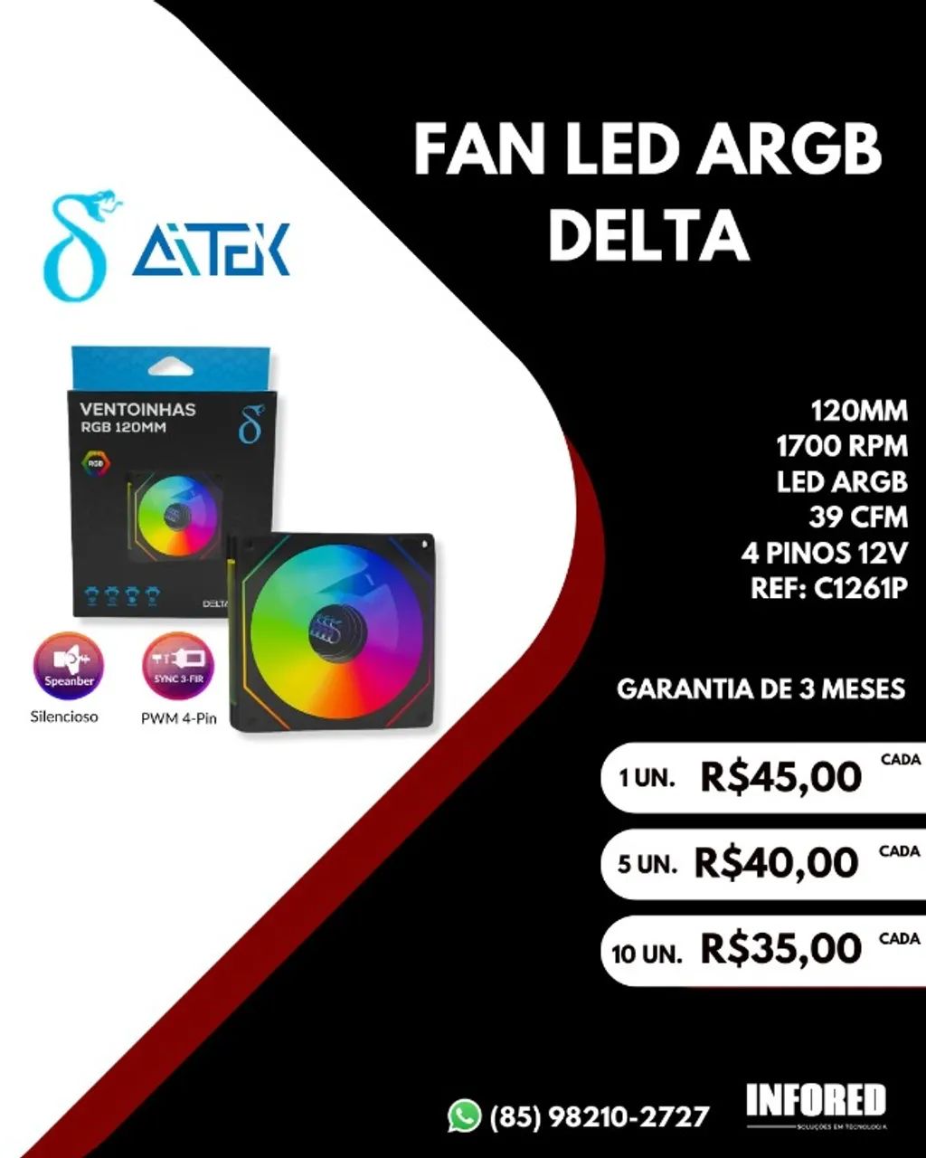 Fan led ARGB modelos variados  - Foto 2