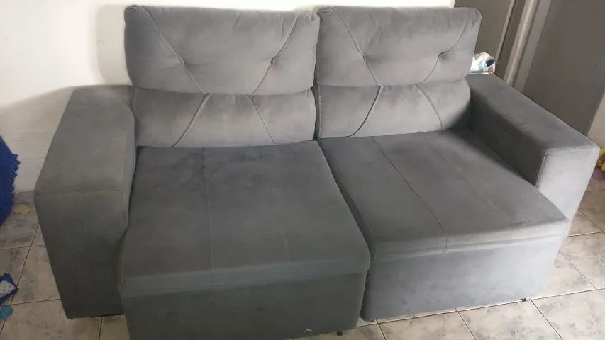 Sofá Retrátil Reclinável 3 Lugares