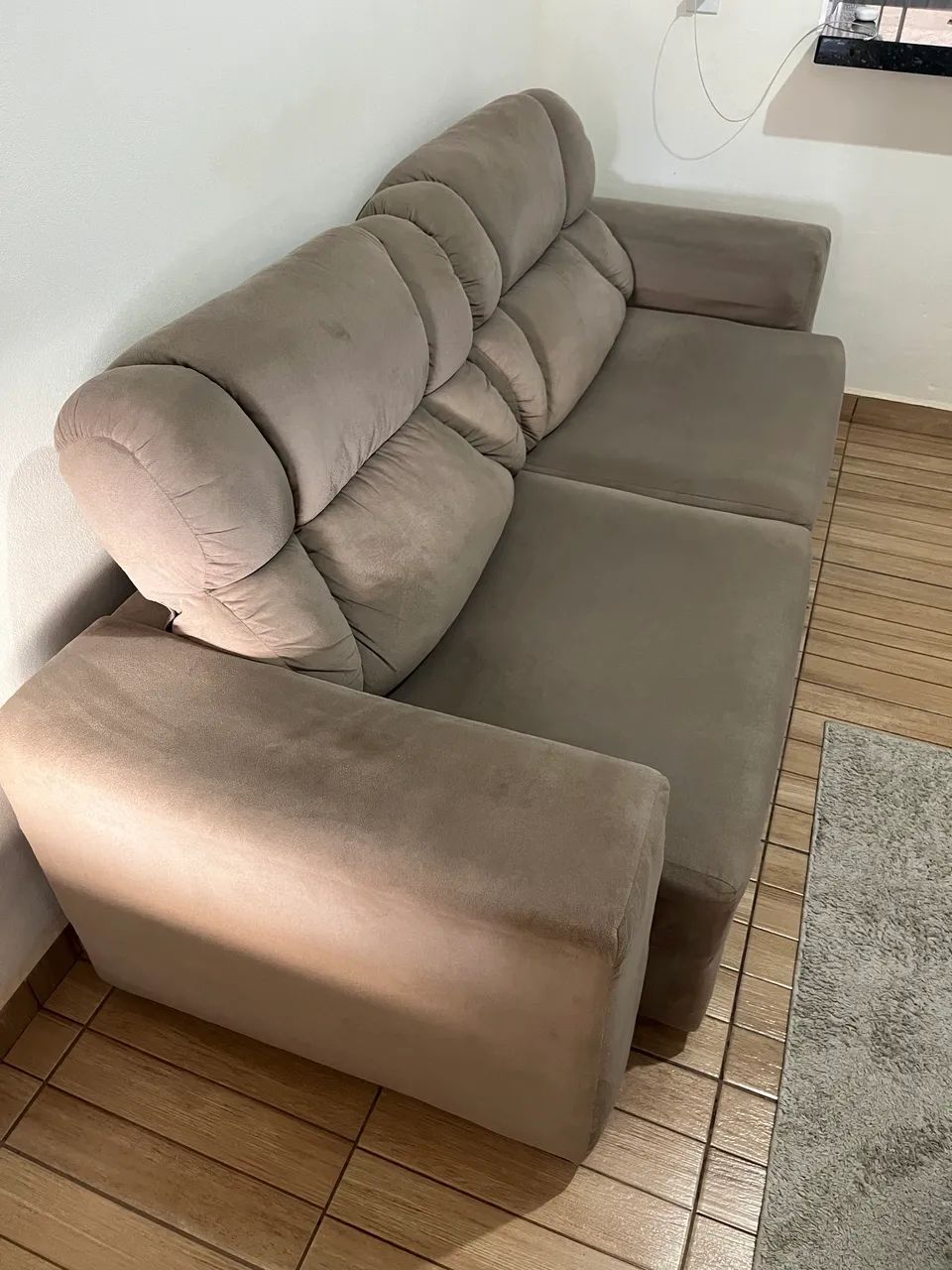Sofá suede retrátil  - Foto 3