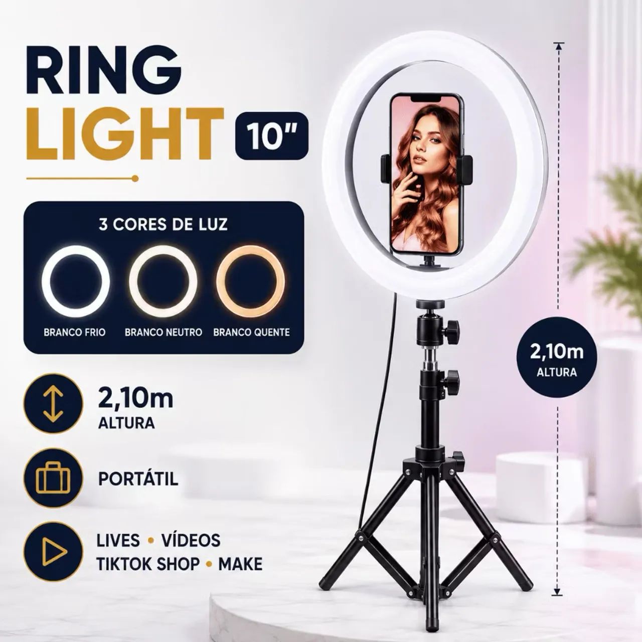 Ring Light de 10 polegadas - Foto 2
