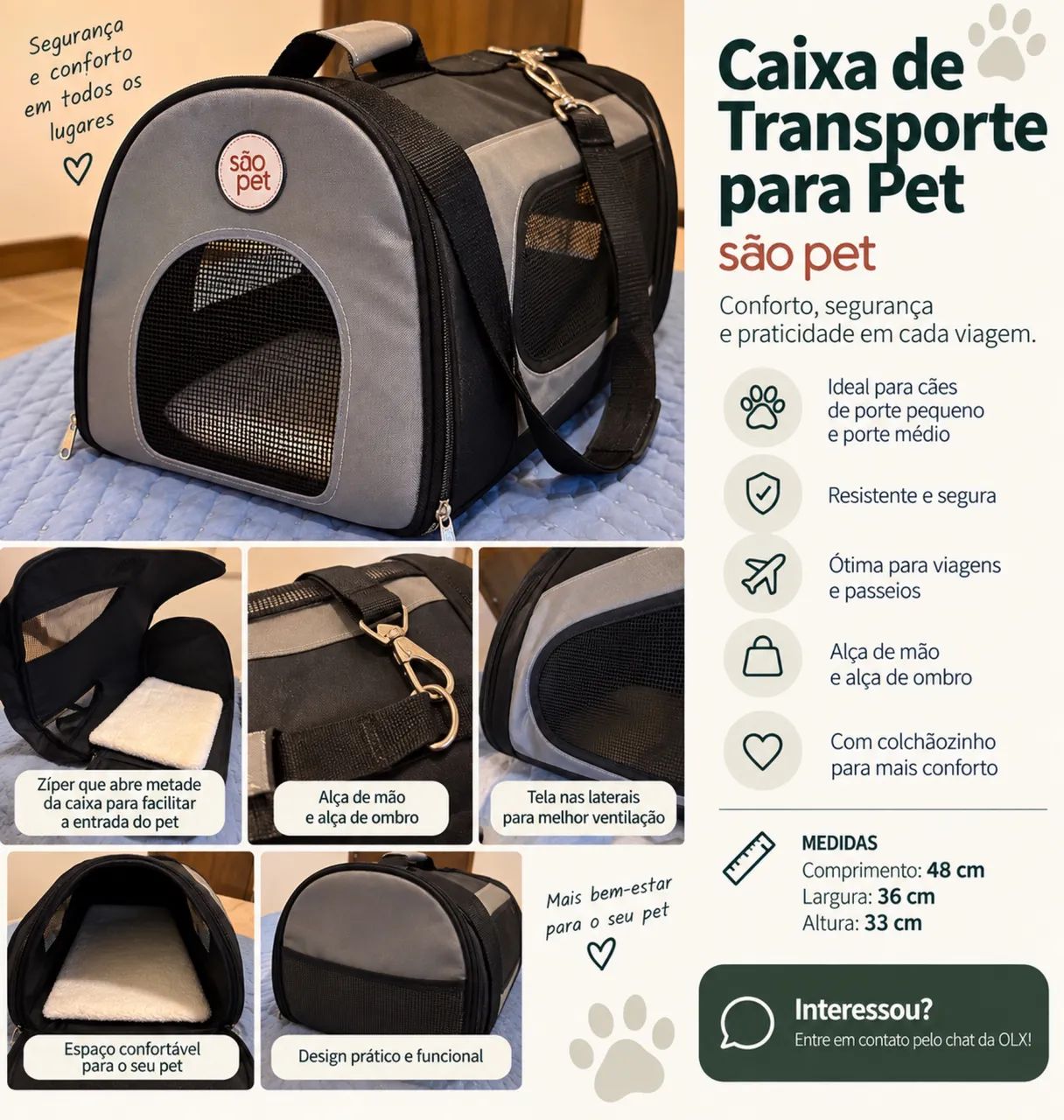 Bolsa de Transporte para Pets  - Foto 3