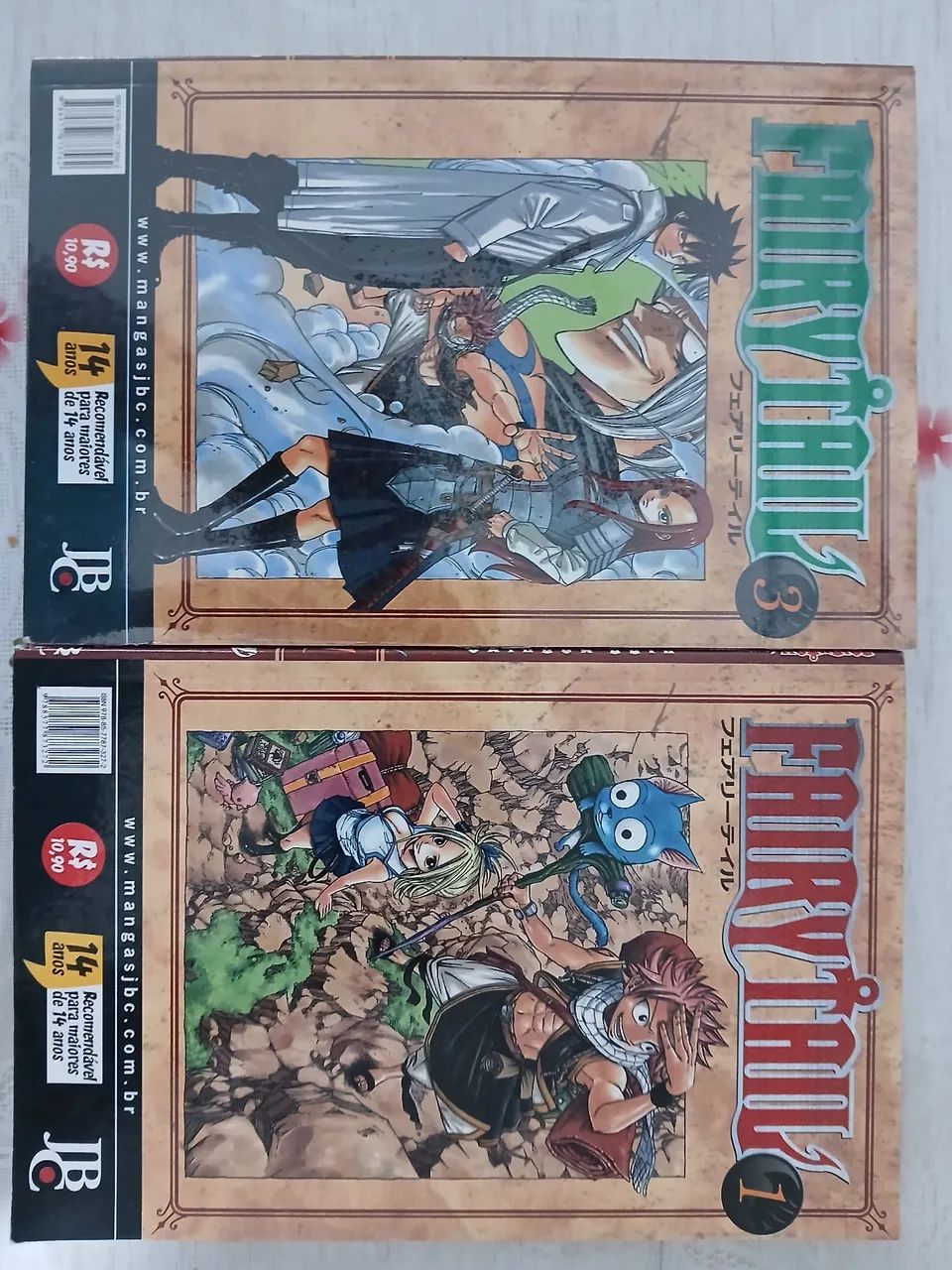 Mangá Fairy Tail Volumes 1 e 3