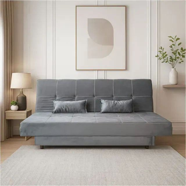 Sofá Cama Max Grafite (FRETE GRÁTIS)