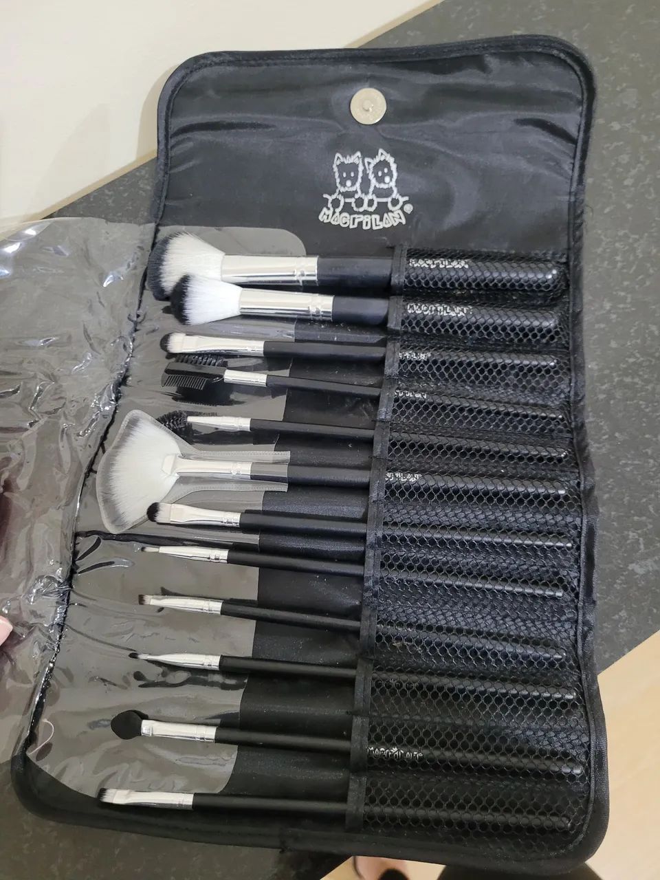 Kit 12 pincéis maquiagem Macrilan