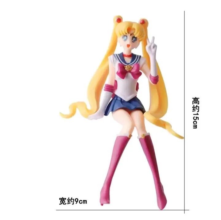 Boneca estatueta Anime Sailor moon modelo sentada  - Foto 4