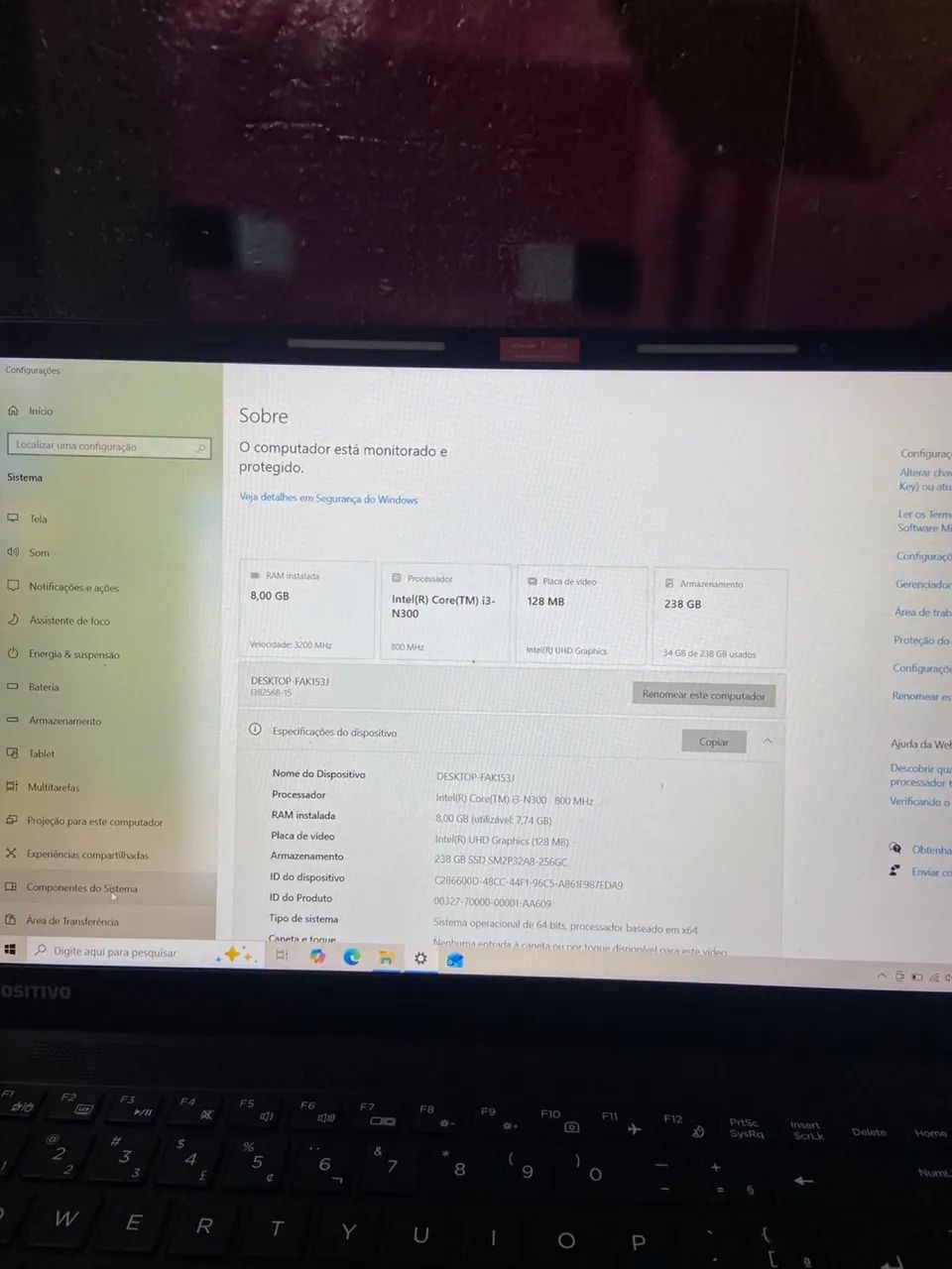 Notebook positivo Vision i15  Número de loja * - Foto 4