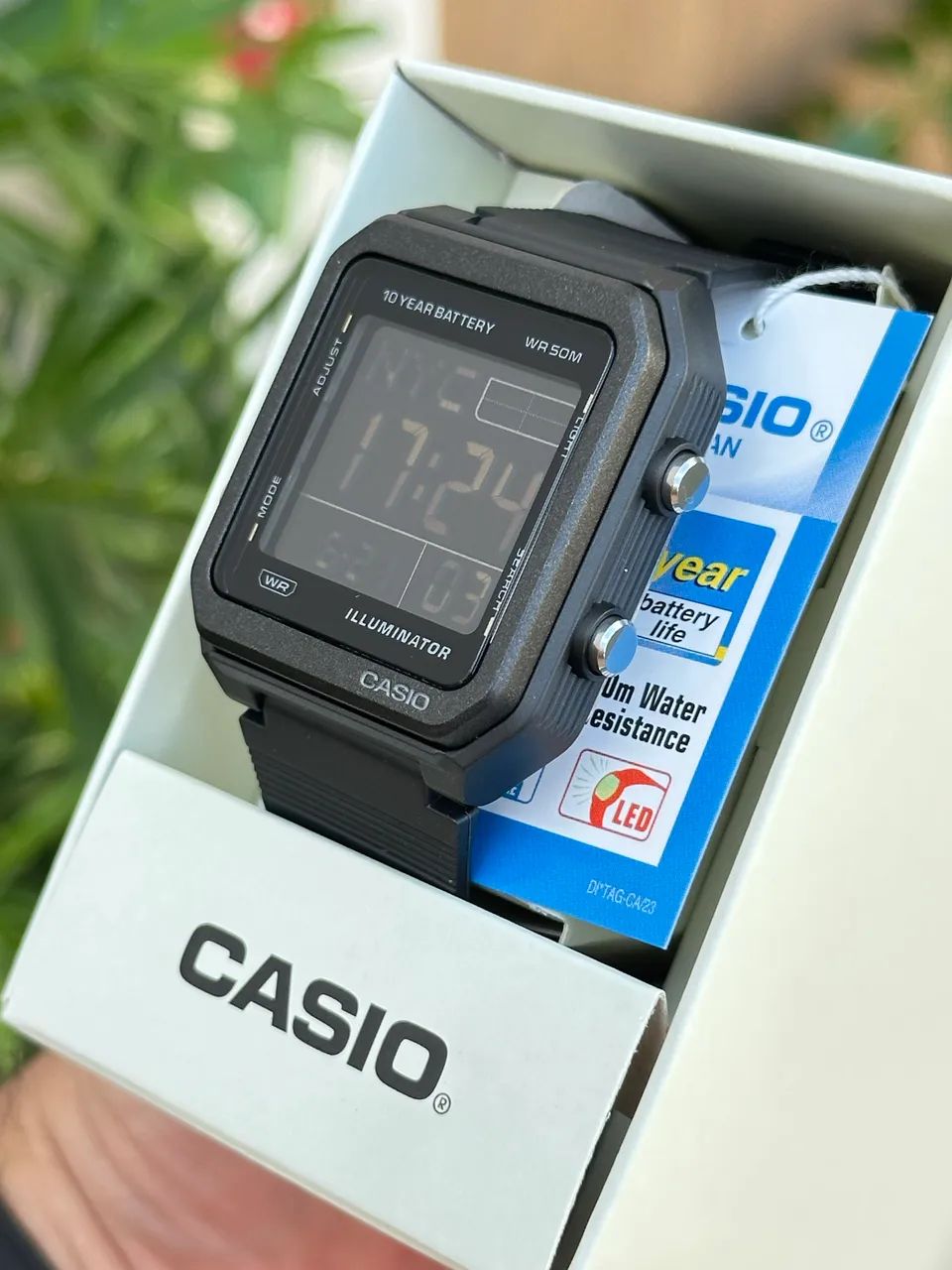 Relógio Casio W-221H display negativo novo - Foto 3
