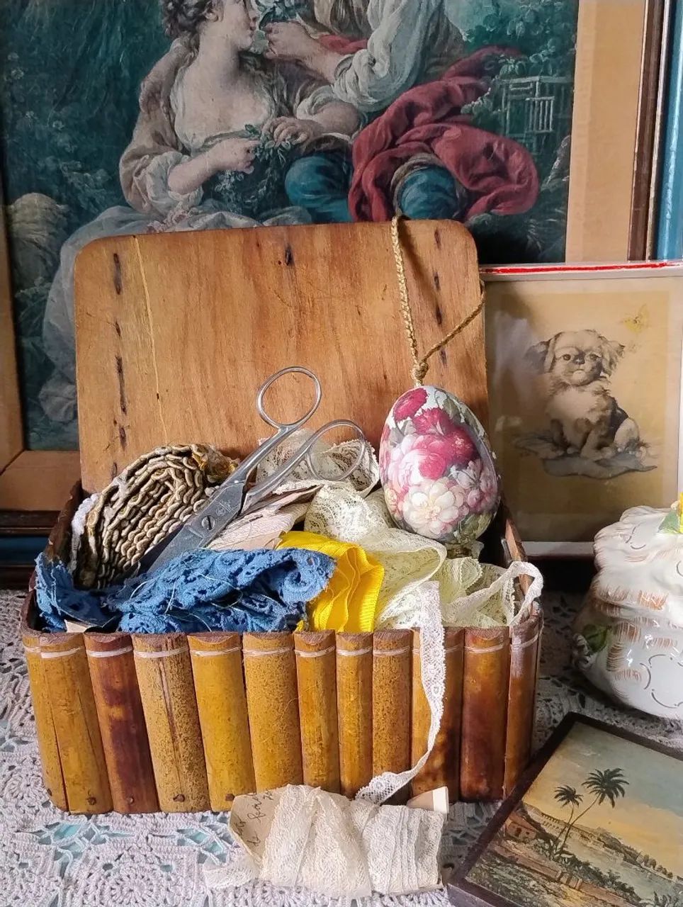Antiga caixa de costura  - Foto 5