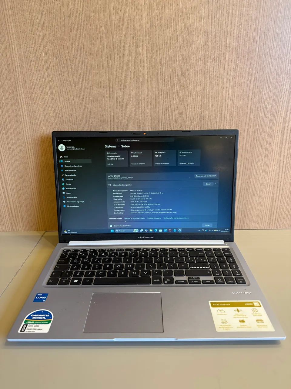 NOTEBOOK ASUS VIVOBOOK TELA DE 15 - 12 GERAÇÃO  - Foto 4