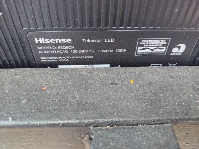 Smart tv hisense 85 polegadas com tela quebrada  - Foto 2