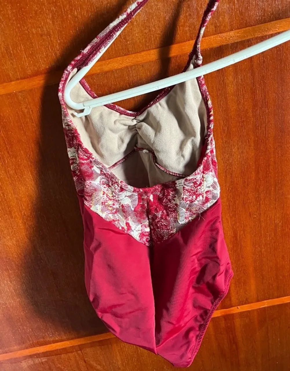 collant de ballet halter neck vermelho - Foto 2