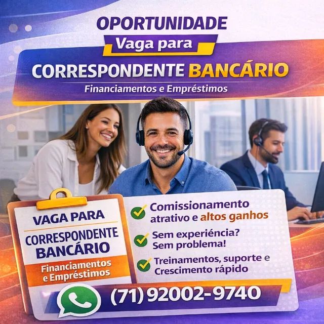 Oportunidade Para Correspondente Bancário.