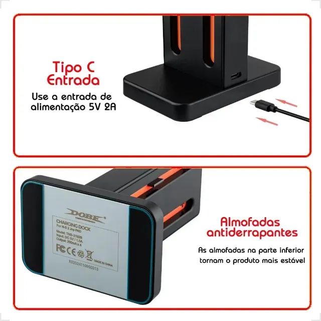 Base de Carregamento e Suporte para Controles Joy-Con do Nintendo Switch 2 - Foto 5
