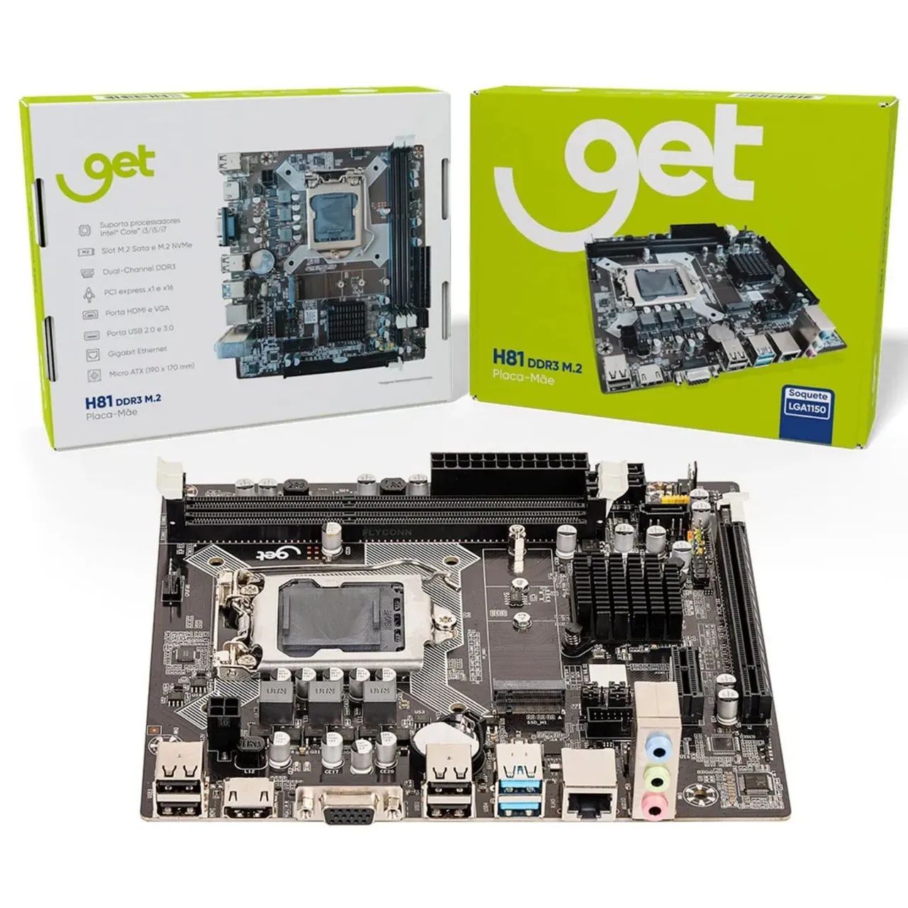 Placa mãe p/ i3, i5 e i7