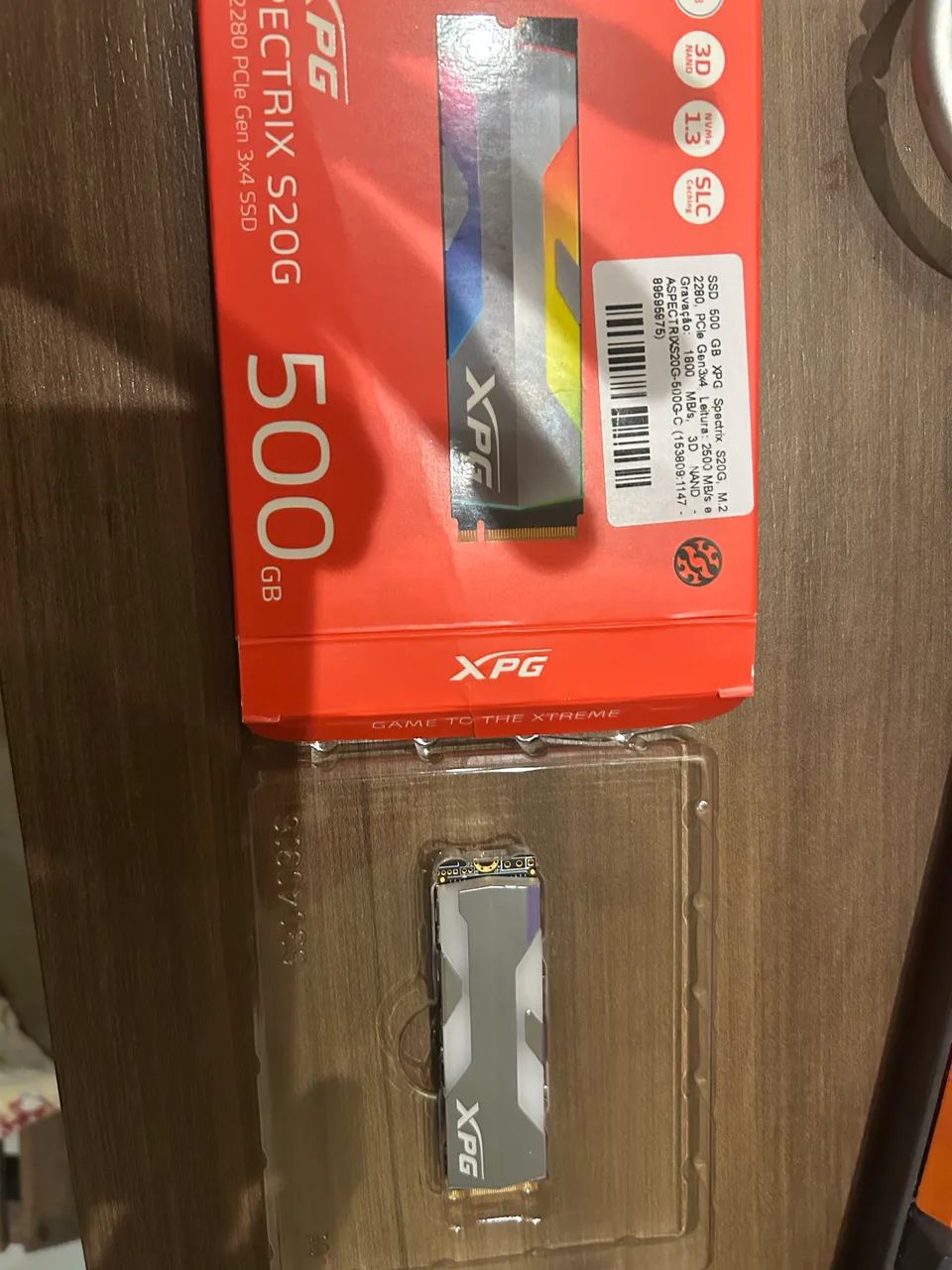 SSD NVMe 520gb RGB