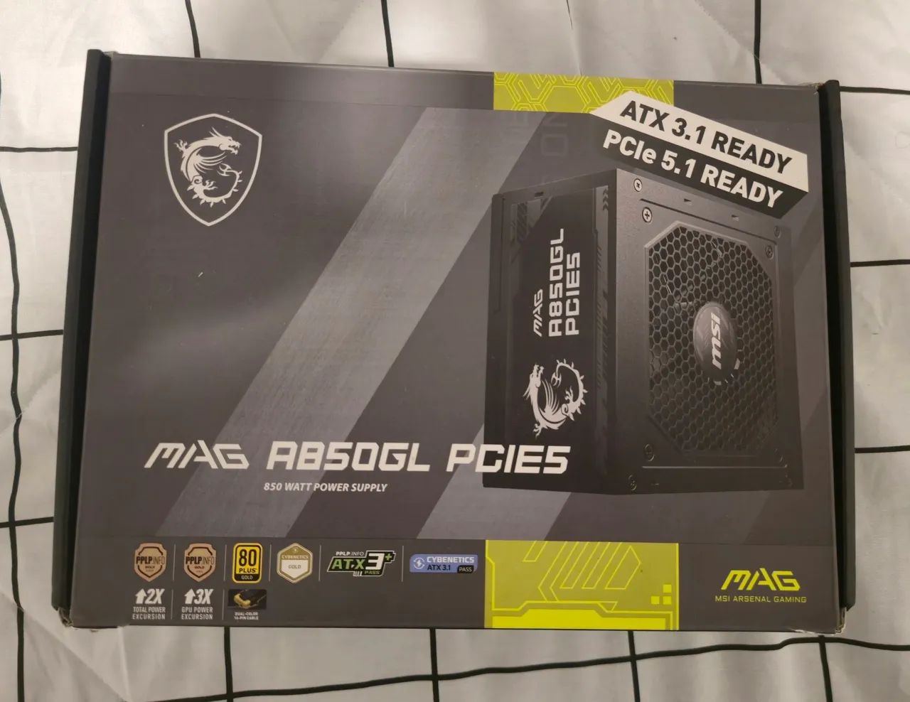 Fonte MSI MAG A850GL, 850W, 80 Plus Gold