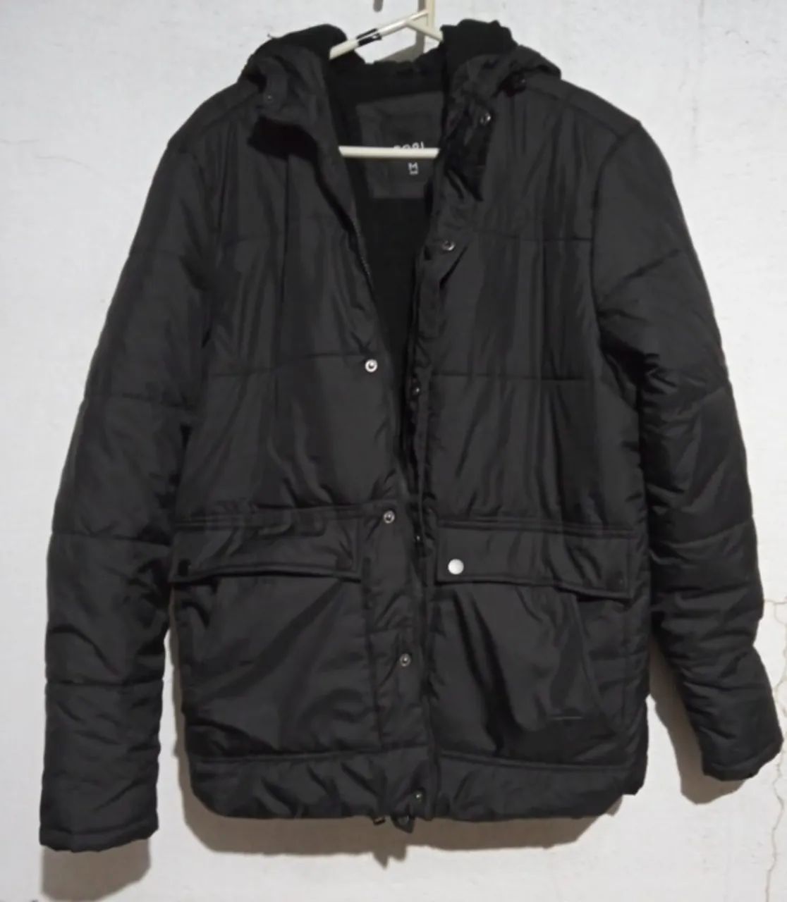 Jaqueta Puffer Masculina Preta 