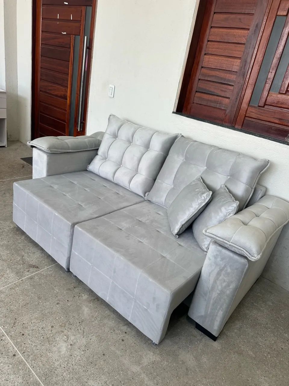 Sofá retrátil da fábrica pronta entrega  - Foto 4