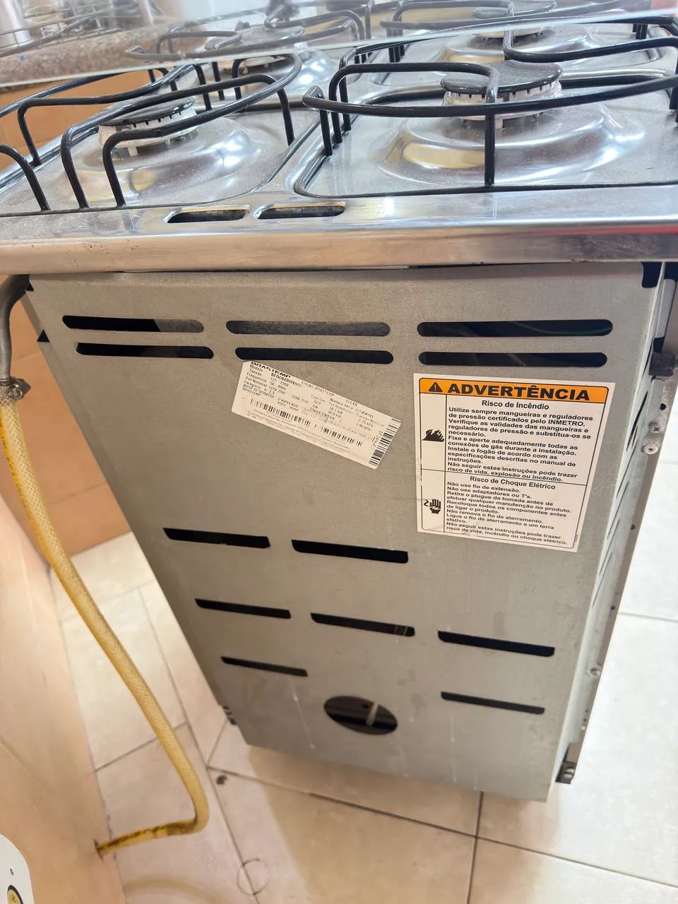 Fogão 4 bocas de inox perfeito funcionamento  - Foto 4