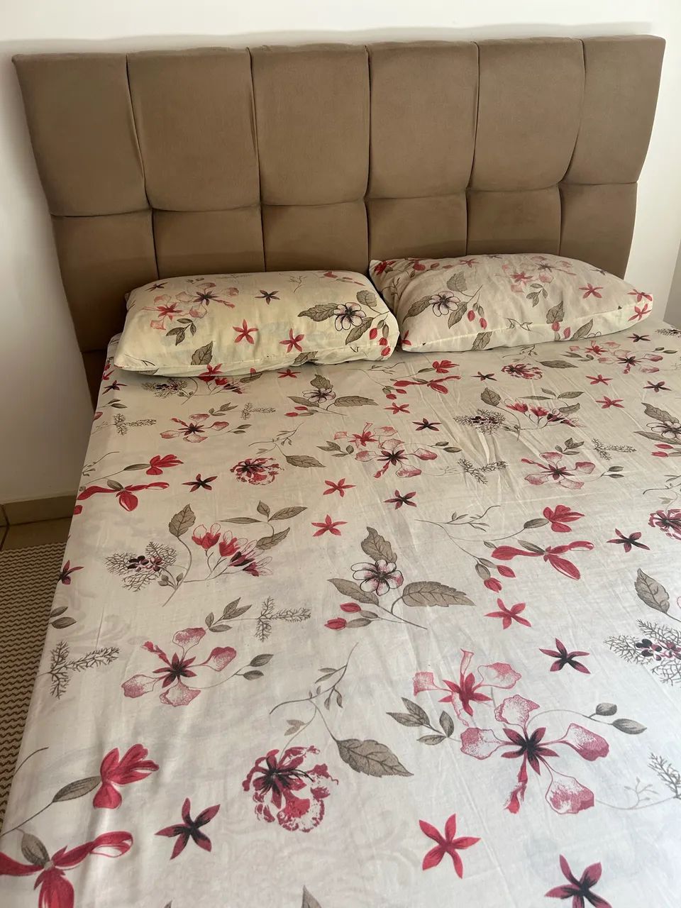 Cabeceira Ortobom Queen 160 cm Estofada Bege - Excelente Estado