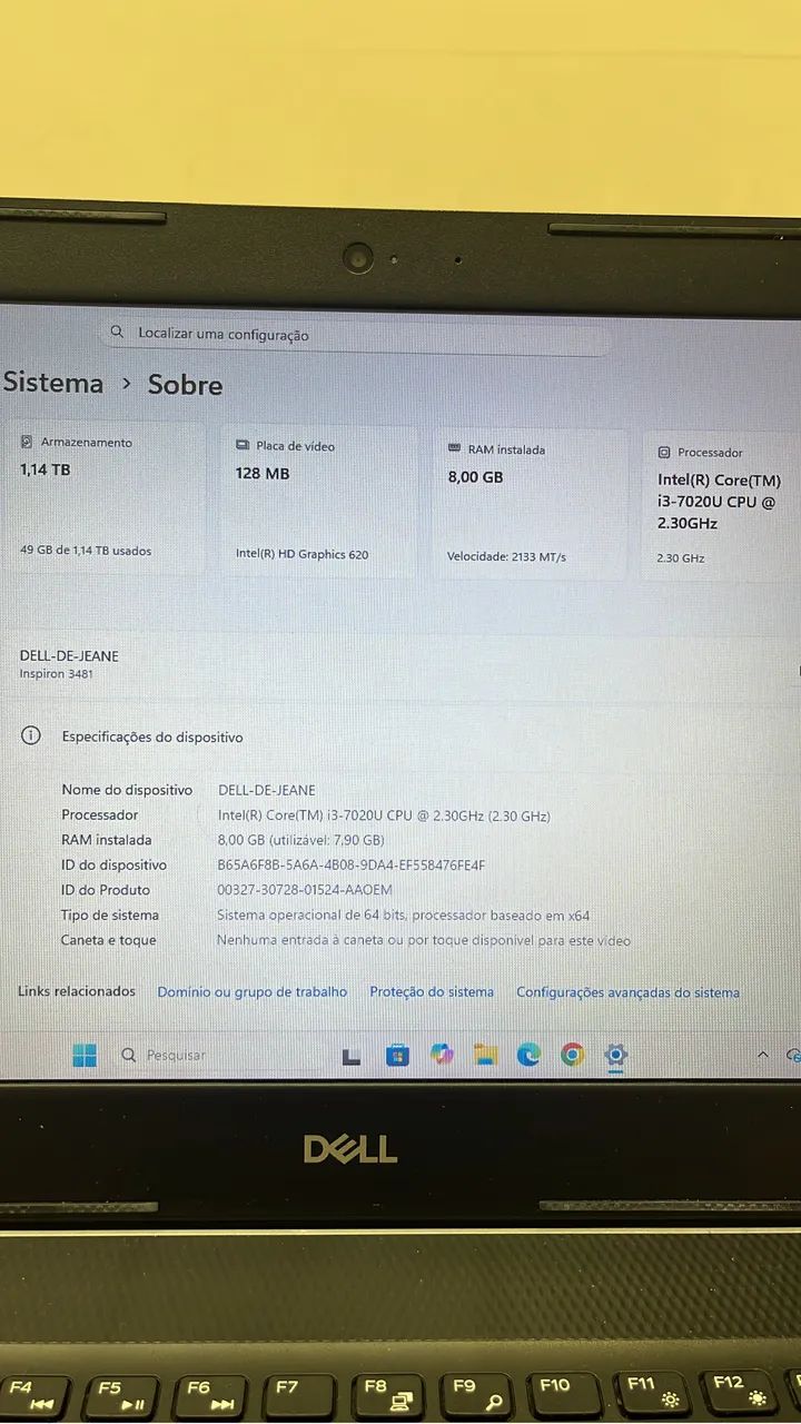 Notebook Dell i3 1TB HD 8GB RAM - Foto 5