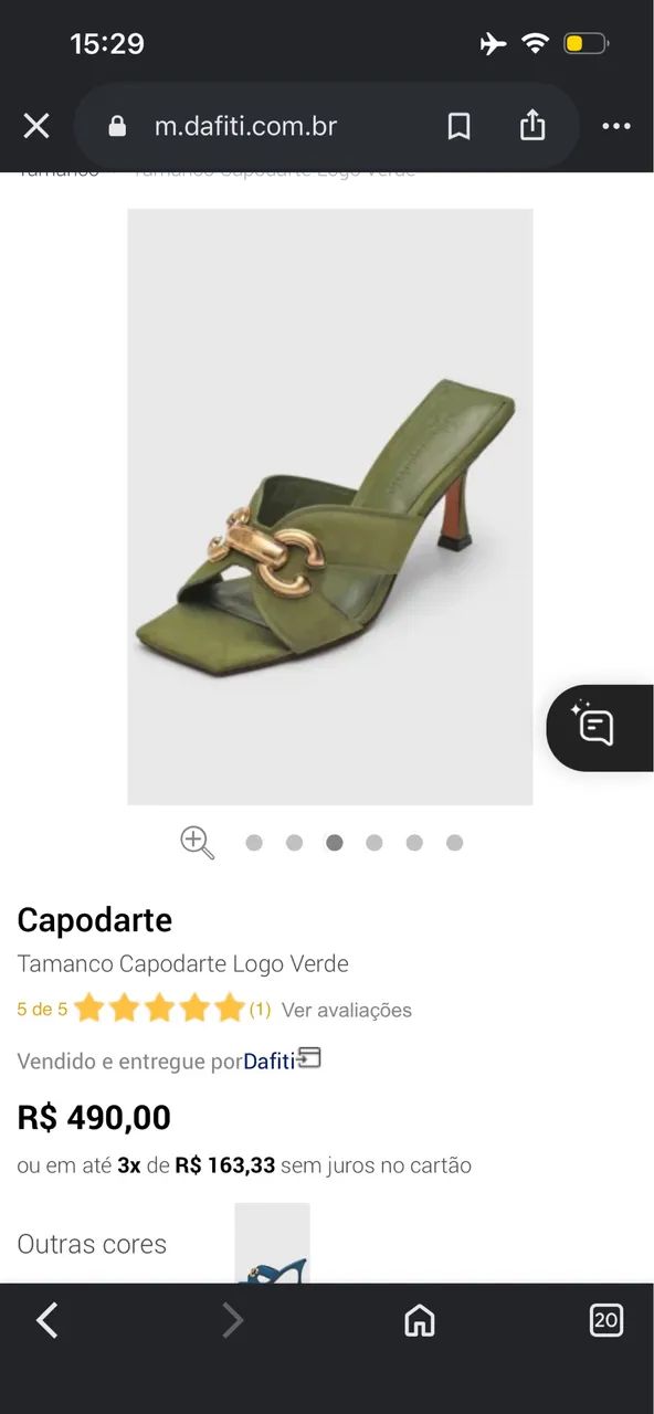 Salto em couro legítimo capodarte