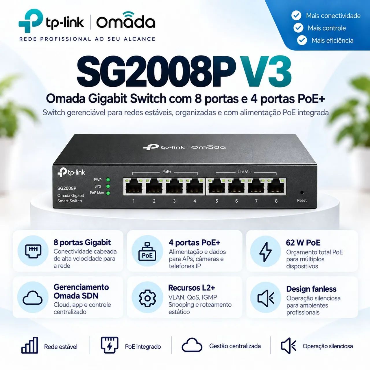 Kit TP-Link Omada Completo, Gateway + Switch PoE + 2 Access Points - Foto 3